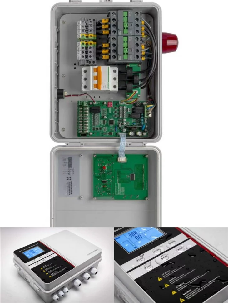 تھری فیز 0.75-4kw ڈوئل پمپ کنٹرول پینل
